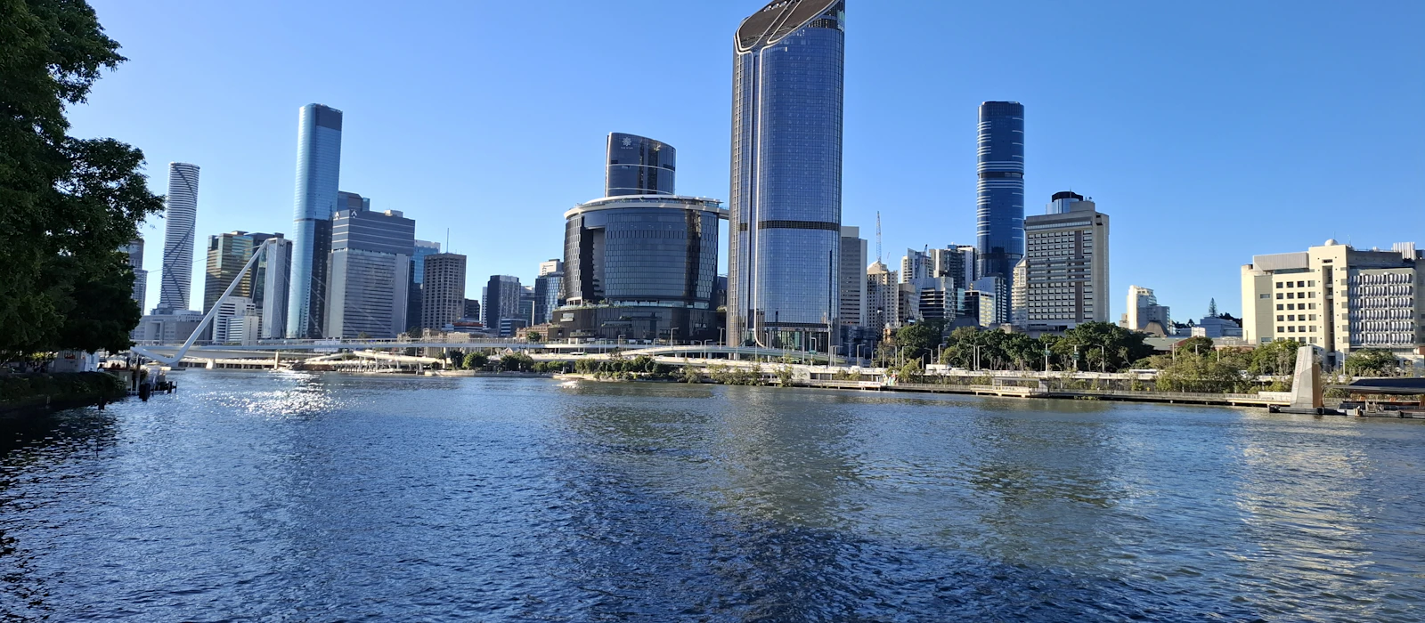 Perth city skyline across the river